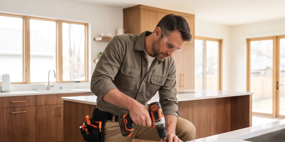 Contractor working on a home renovation