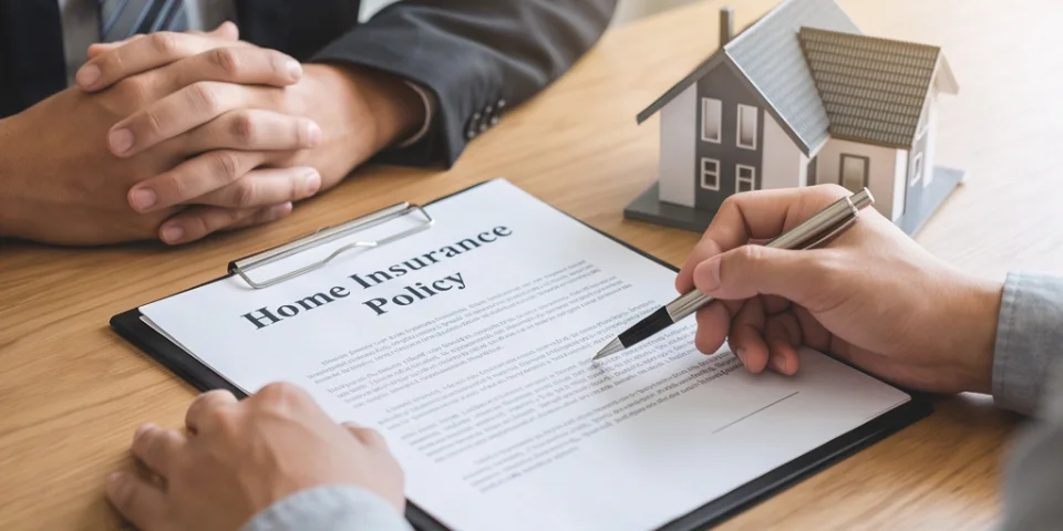 Reviewing home insurance paperwork